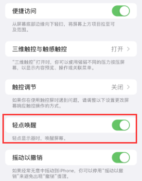 甘肃苹果授权维修站分享iPhone轻点无法唤醒怎么办 