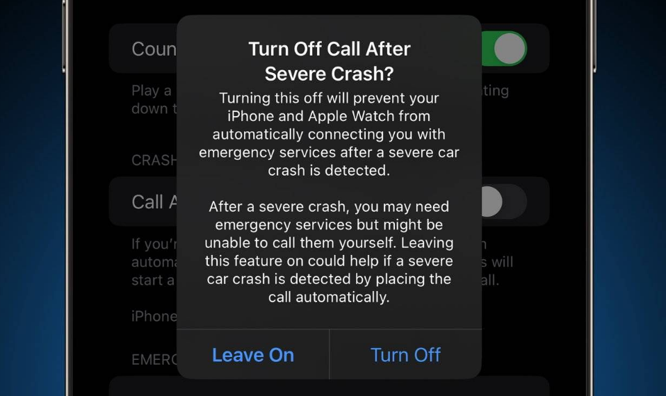 甘肃苹果14维修分享 iPhone 14 和 Apple Watch 上关闭崩溃检测 